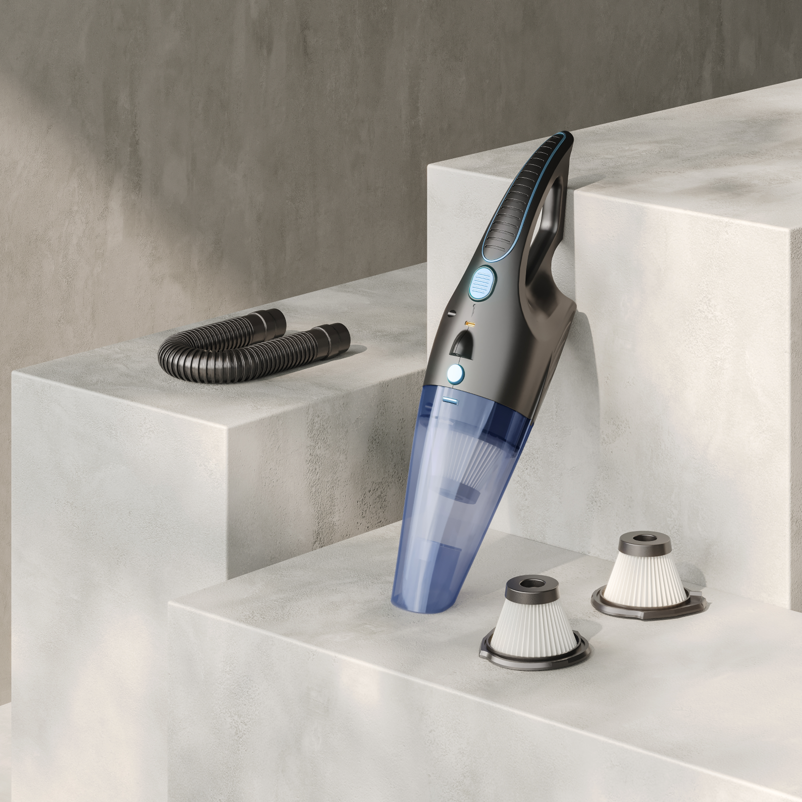 miwa Kabelloser Akku-Handstaubsauger mit starker Saugleistung / Beutelloser Staubsauger für schwer zugängliche Stellen / Bis zu 20 Minuten Laufzeit