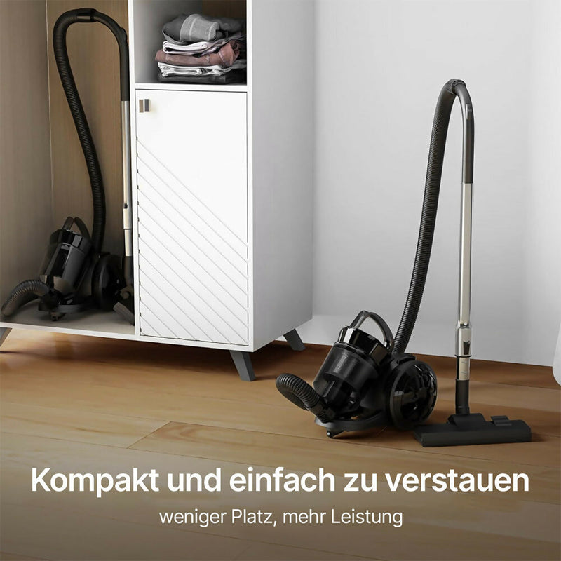 Beutelloser Staubsauger mit multifunktionalen HEPA-Filtersystem / Leise Bedienung / Für viele Bodentypen / 2,2L Fassungsvermögen