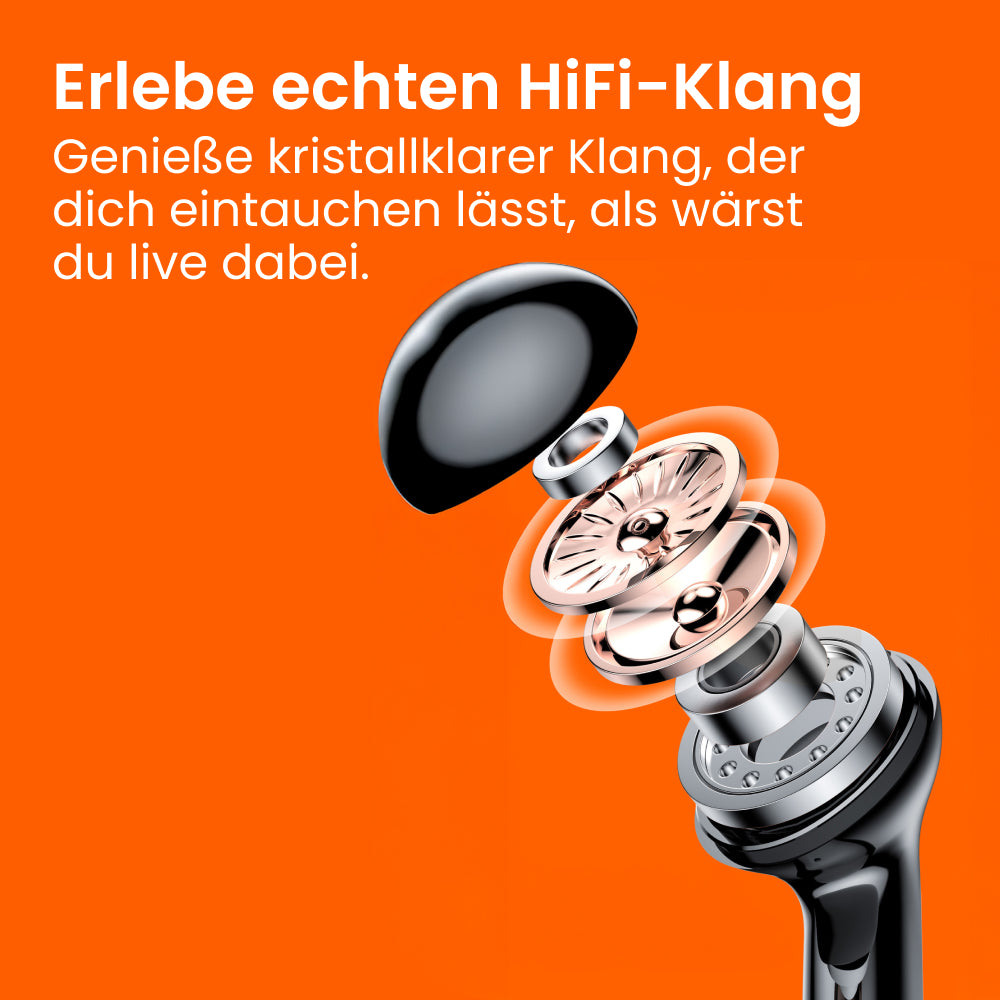 True Wireless In-Ear Kopfhörer / Bluetooth 5.3 / 55h Akkulaufzeit / IPX5 wasserfest / LED-Display / Für Sport, Gaming & Alltag