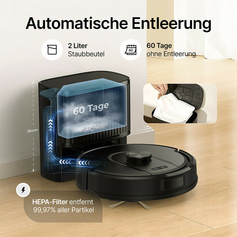 Saugroboter W11 mit Absaugstation