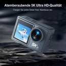 5K Action Camera 30MP mit WiFi / Wasserdicht bis 30 m mit Touchscreen / 170° Weitwinkel / 2.4G Fernbedienung & Zubehör-Kit