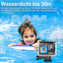 5K Action Camera 30MP mit WiFi / Wasserdicht bis 30 m mit Touchscreen / 170° Weitwinkel / 2.4G Fernbedienung & Zubehör-Kit