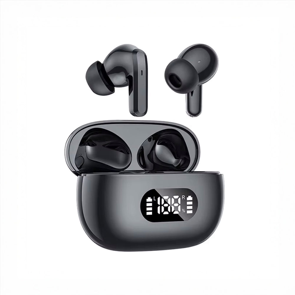 True Wireless In-Ear Kopfhörer / Bluetooth 5.3 / 55h Akkulaufzeit / IPX5 wasserfest / LED-Display / Für Sport, Gaming & Alltag