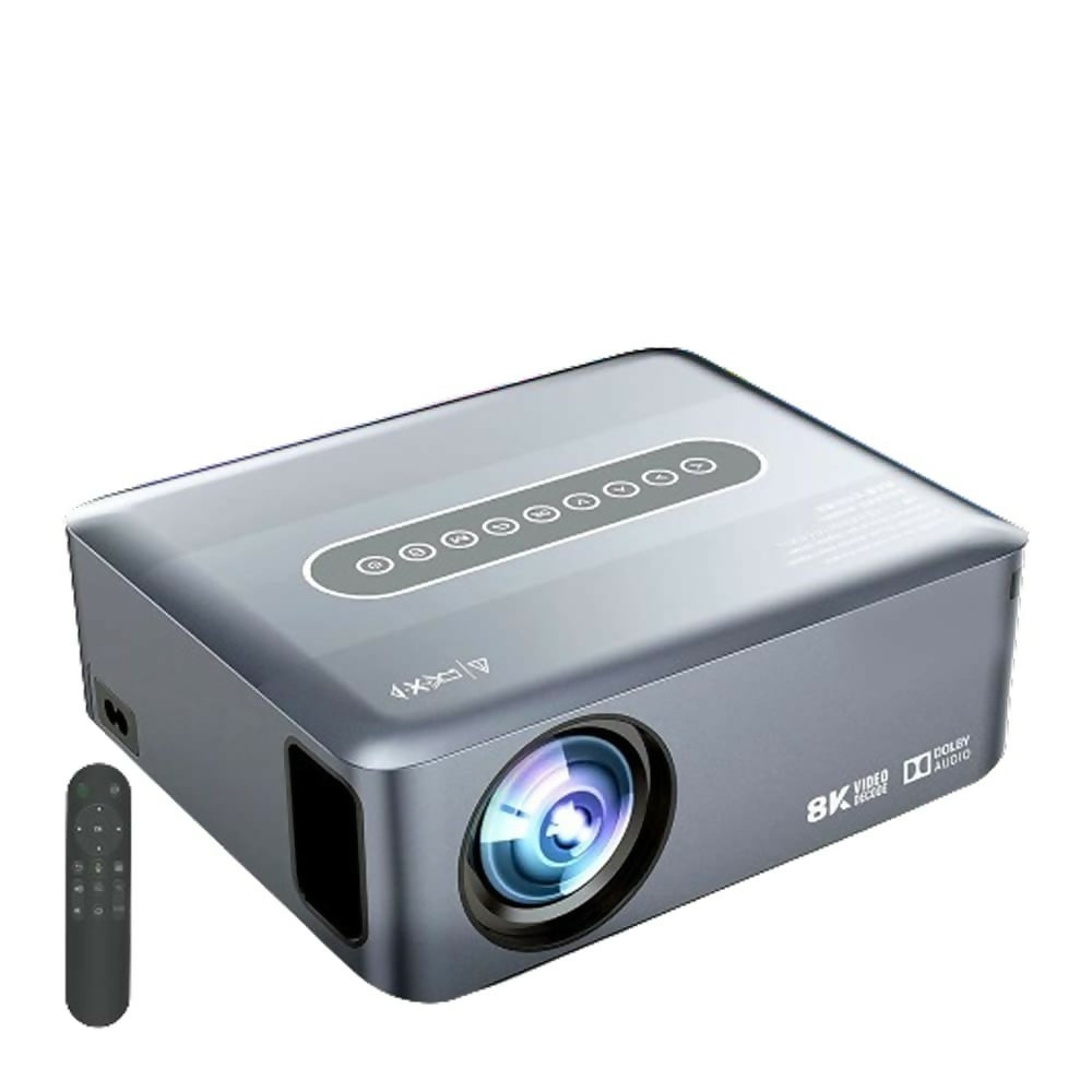 4K & 8K Support Beamer mit 5G WiFi, Bluetooth, 1080P HD, 8000+ Apps, Dolby Sound Smart Portable Beamer mit Tasche