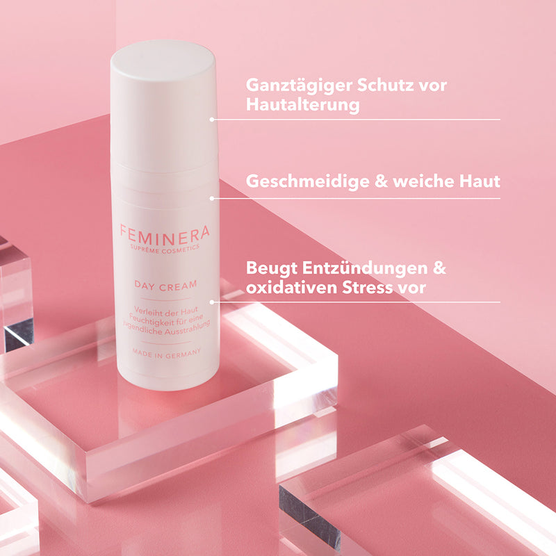 Tagescreme mit Hyaluron 50ml | Professioneller Schutz vor Hautalterung | Vegan & tierversuchsfrei | Made in Germany Qualität
