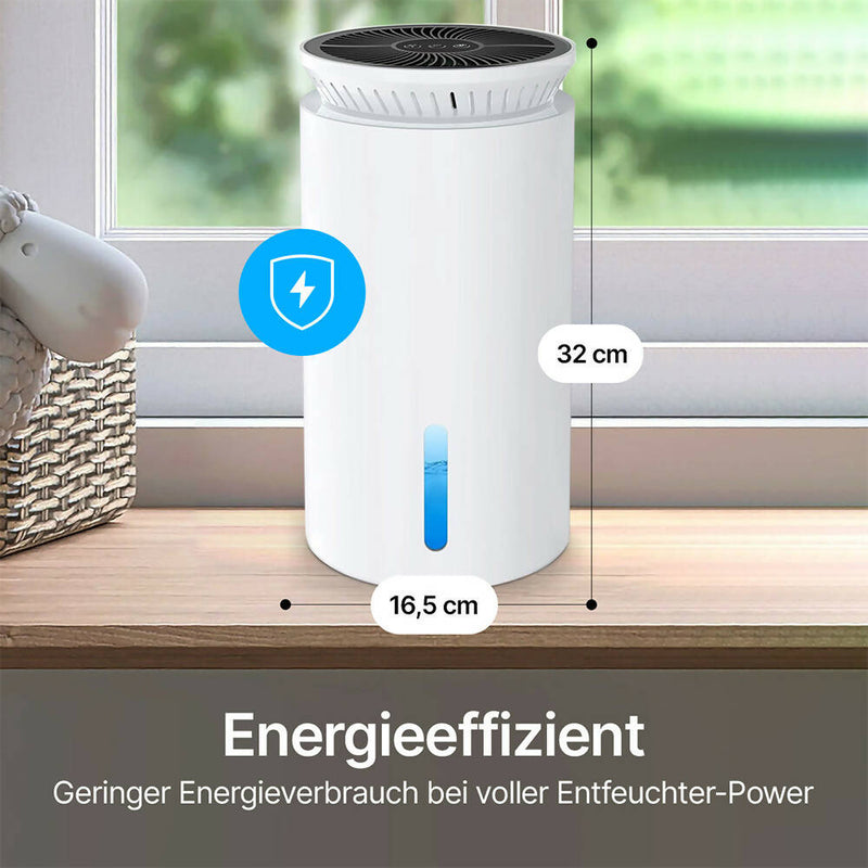 Luftentfeuchter elektrisch / 2000ml Kapazität / Doppelhalbleiter / Ultra Leise / 50㎡ Bereich / Buntes Nachtlicht / Automatische Abschaltung / Ideal für Büro und Zuhause