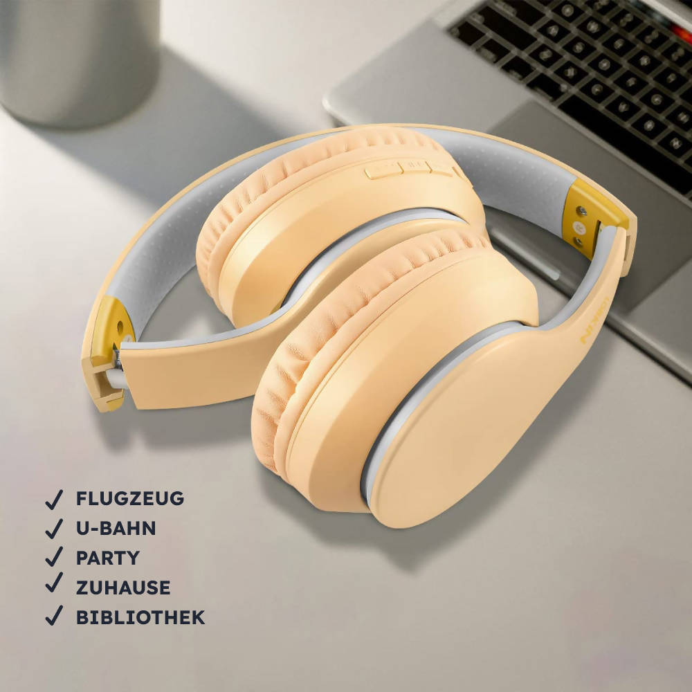 Bluetooth Kopfhörer Over-Ear / Kabellos / Stereo Sound / Faltbare Kopfhörer / Mit Integriertem Mikrofon / 3,5mm Anschluss für Handys, Laptops, PC