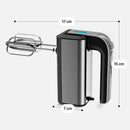 Handmixer mit 800W Power / 5 Geschwindigkeiten / Robuster Edelstahl / Spülmaschinenfest / Stilvoll & Komfortabel / Mit Eject- und Turbotaste / Inkl. 2 Knethaken & 2 Rührbesen