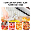 Handmixer mit 800W Power / 5 Geschwindigkeiten / Robuster Edelstahl / Spülmaschinenfest / Stilvoll & Komfortabel / Mit Eject- und Turbotaste / Inkl. 2 Knethaken & 2 Rührbesen