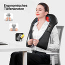 Nackenmassagegerät mit Wärmefunktion für Schulter, Nacken & Rücken / Elektrisches Massagegerät mit 3 einstellbaren Geschwindigkeiten / Angenehme Massage für Tiefengewebe / Geeignet für Zuhause, Büro & Auto