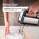 Handmixer mit 800W Power / 5 Geschwindigkeiten / Robuster Edelstahl / Spülmaschinenfest / Stilvoll & Komfortabel / Mit Eject- und Turbotaste / Inkl. 2 Knethaken & 2 Rührbesen