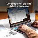 USB Stick 64GB / USB C & USB 2.0 / 2-in-1 OTG Speicherstick / Mini Metall Memory Stick / Schlüsselanhänger / Silber