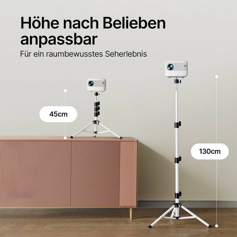 Flexibles Stativ für Heimkino & Audio / Höhenverstellbar / 360° Rotation / Robustes Metall / Rutschfest / Faltbar
