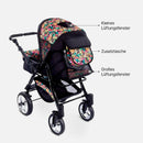 Kombi-Kinderwagen / Inkl. Autositz & Schlafkorb / Made in EU / Flexibel dank Wendegriff / Komfortable Federung / Mit Spieltablett & Moskitonetz / Stabil auf jedem Terrain