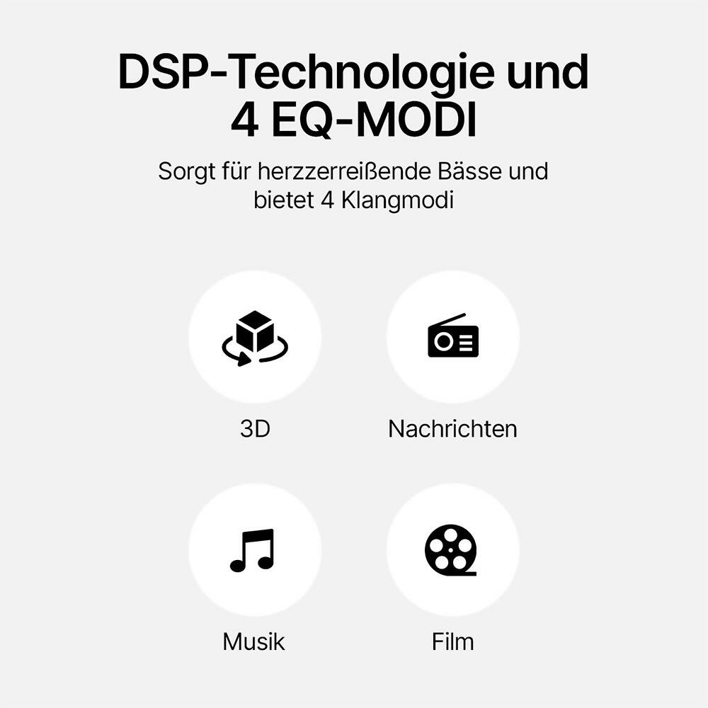 Soundbar Pro S2 für TV, PC, Laptop & Home Cinema / Elegante Bluetooth Soundbar mit Subwoofer-Surround-Sound / HDMI