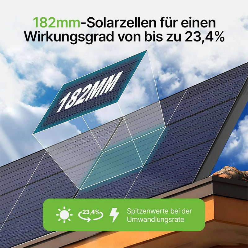 Balkonkraftwerk 830W / Premium Solaranlage Komplettset / Wetterbeständig / inkl. Montagesystem und Überwachungs-App